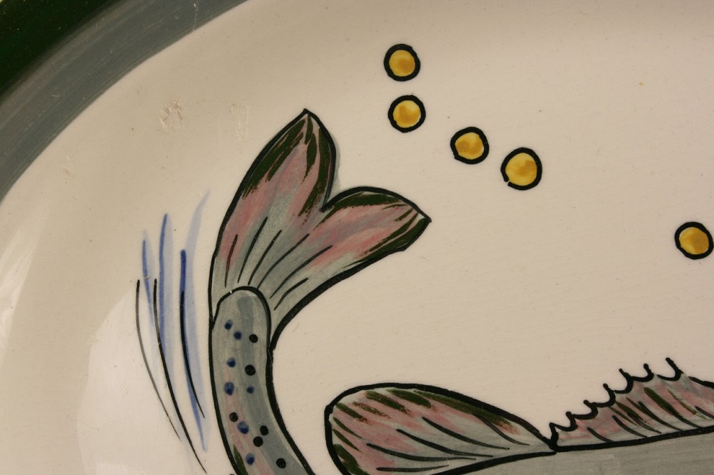 Lot 401: Blue Ridge Porcelain fish platter