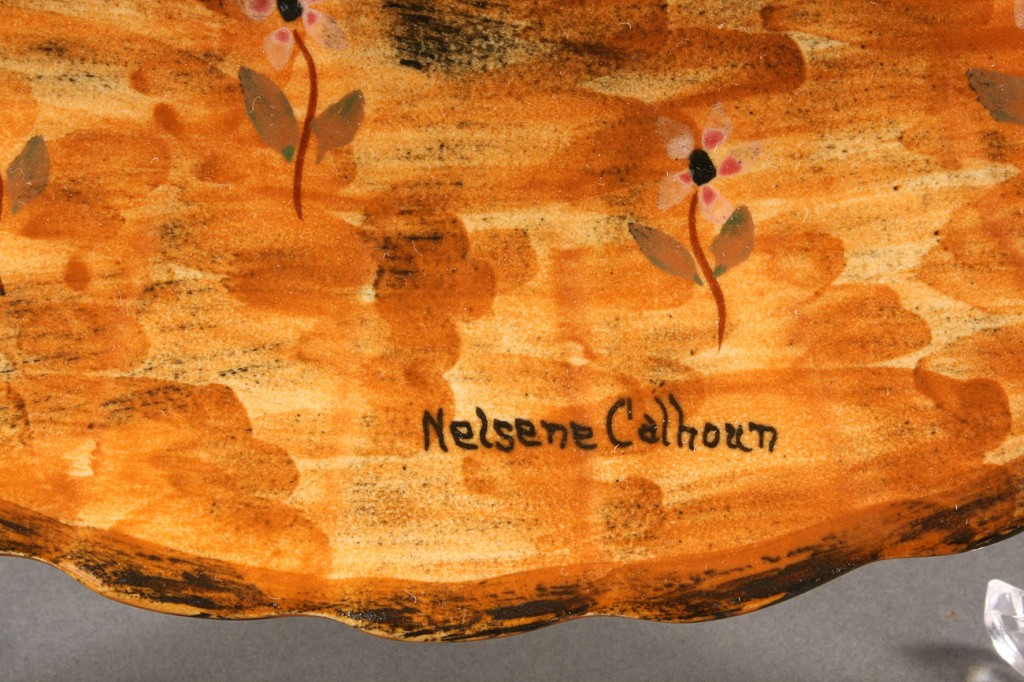 Lot 417: Blue Ridge Pheasant scene platter, signed Calhoun