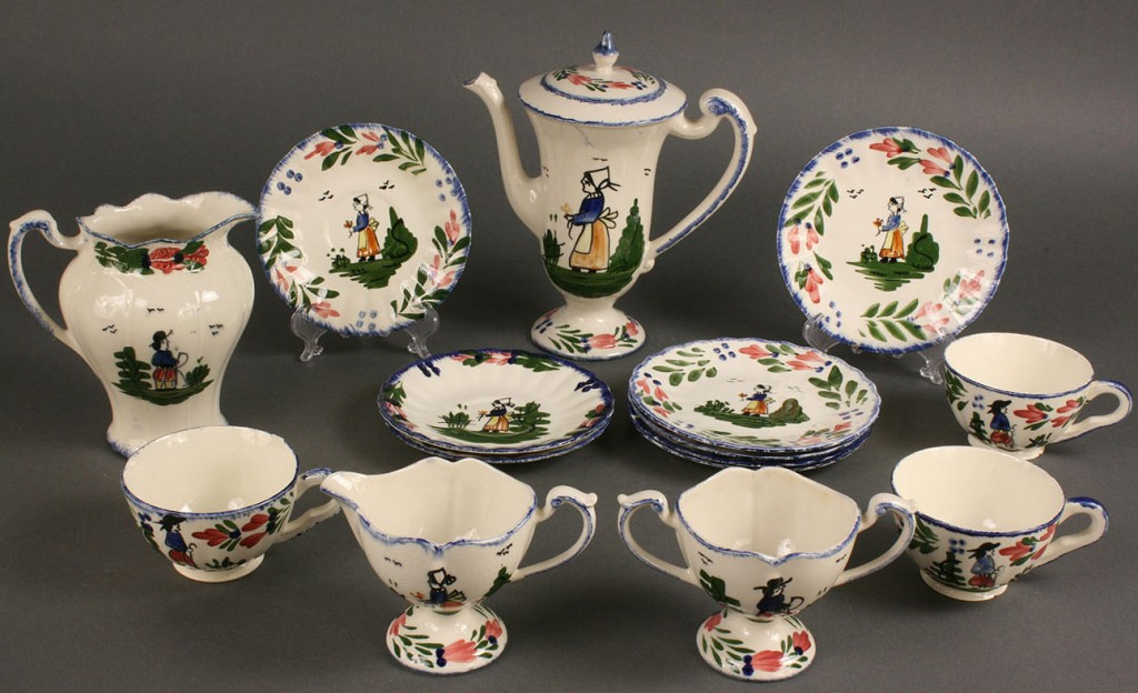 Lot 418: Blue Ridge Porcelain, "French Peasant" pattern, 29