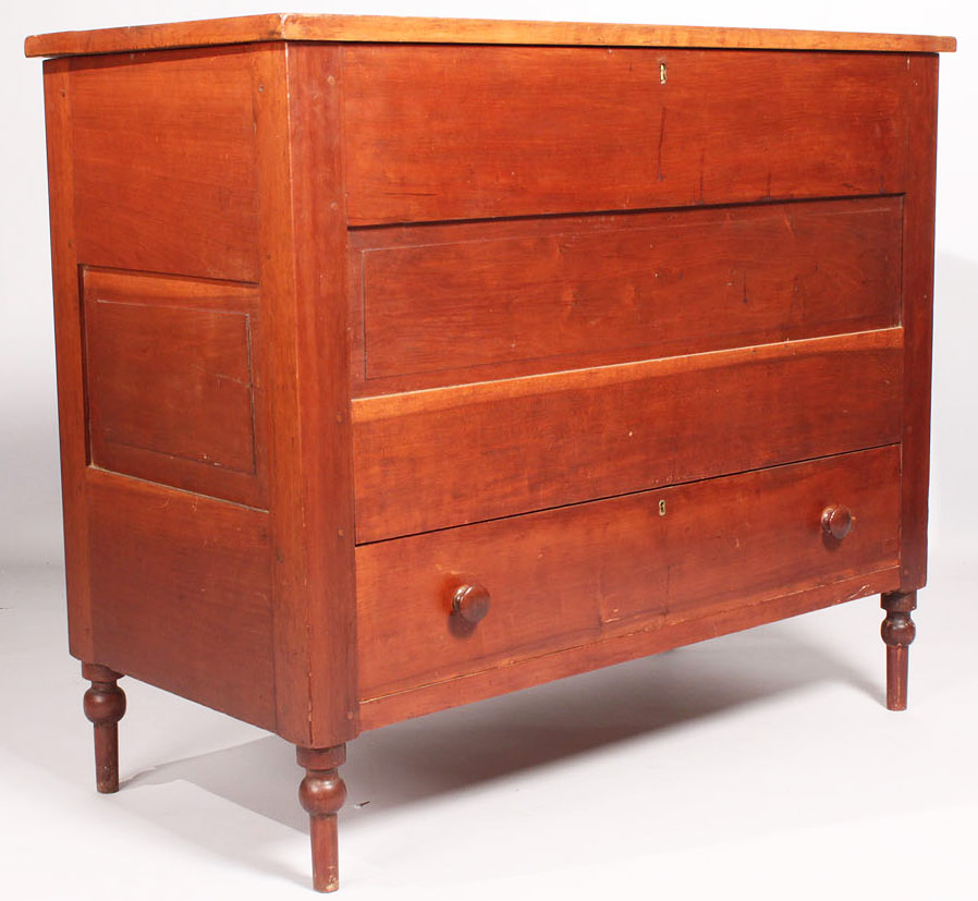 Lot 41: Middle TN Cherry Diminutive Blanket Chest, signed a