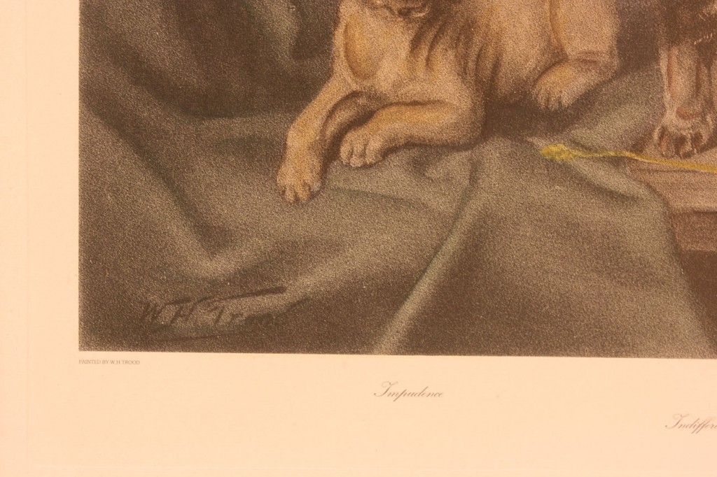 Lot 458: After W.H. Trood, "The Competitors" dog engraving
