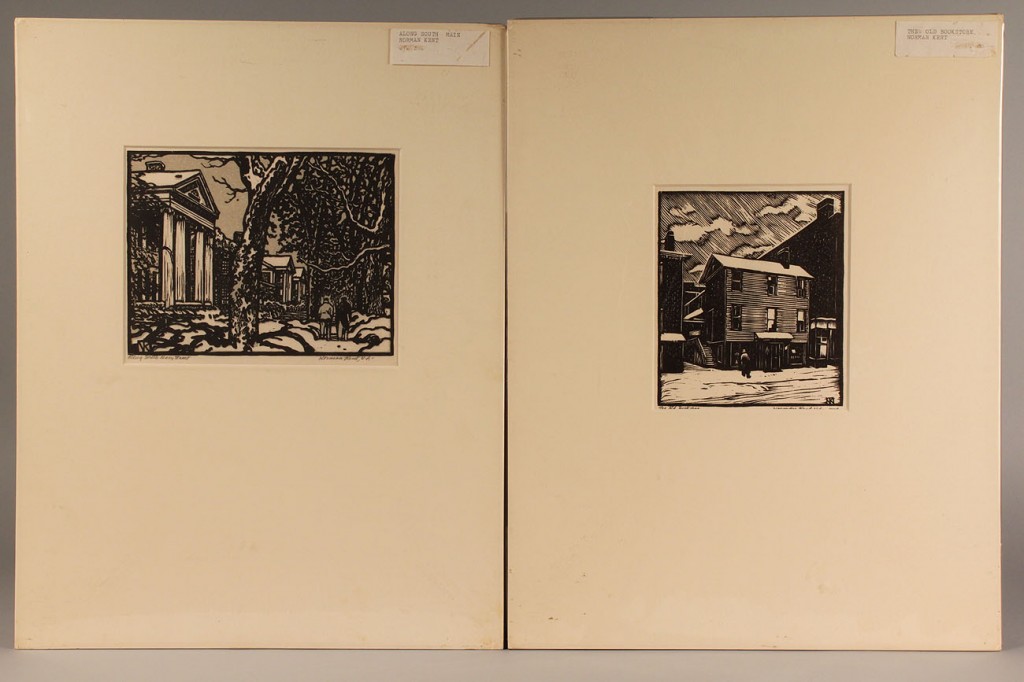 Lot 461: Lot of two woodcuts, Norman Kent