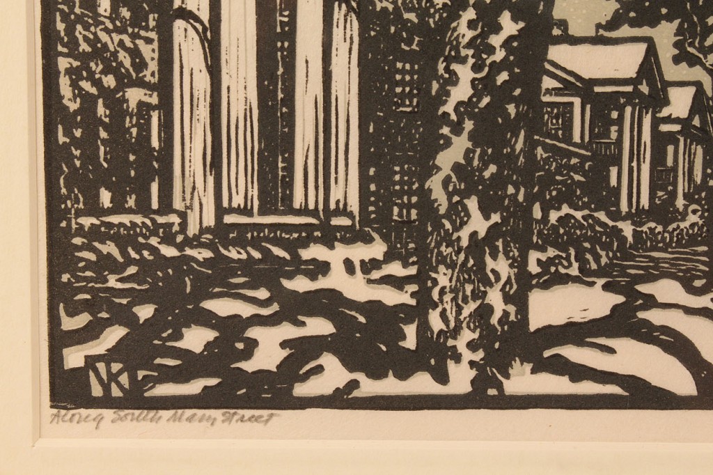 Lot 461: Lot of two woodcuts, Norman Kent