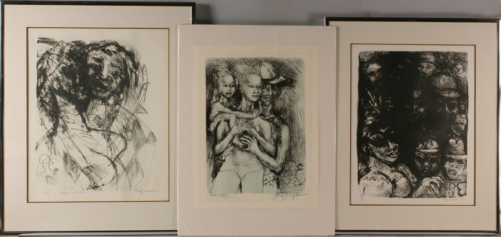 Lot 462: Lot of 3 Phillip Evergood lithographs