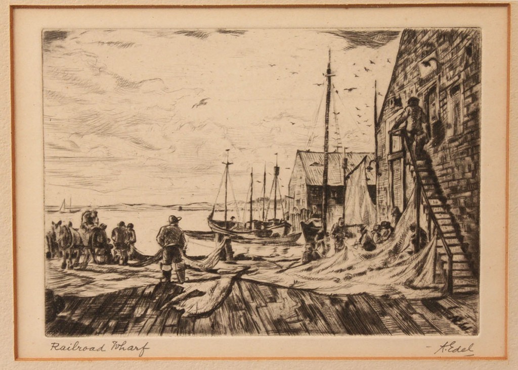 Lot 463: Albert Edel and Cecil Forbes, lot of 4 etchings