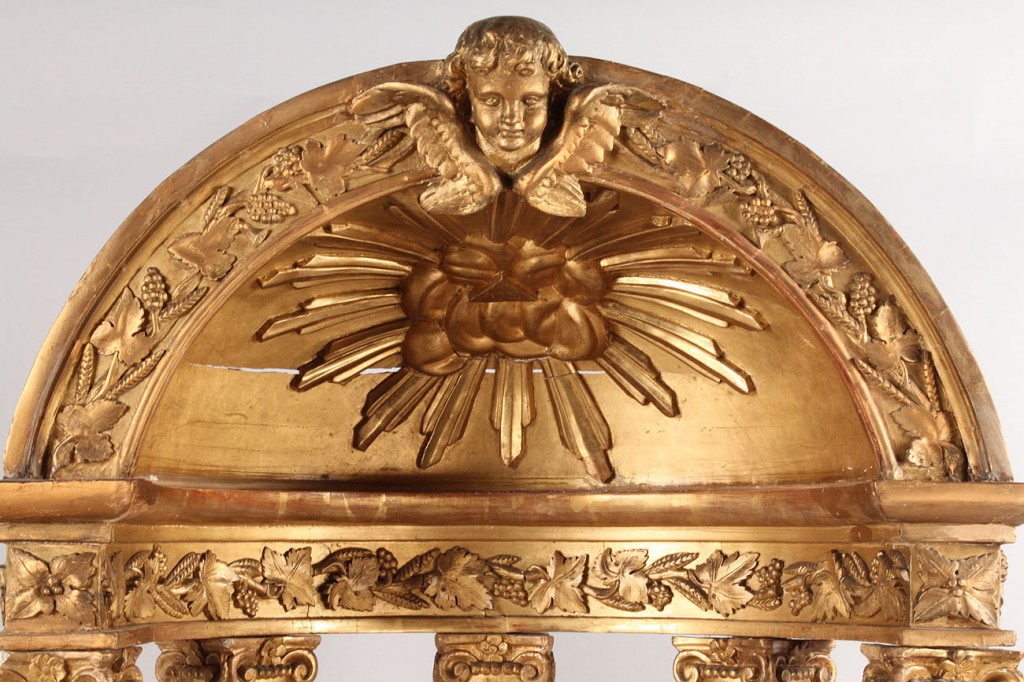 Lot 46: Carved Giltwood Tabernacle, 19th c.