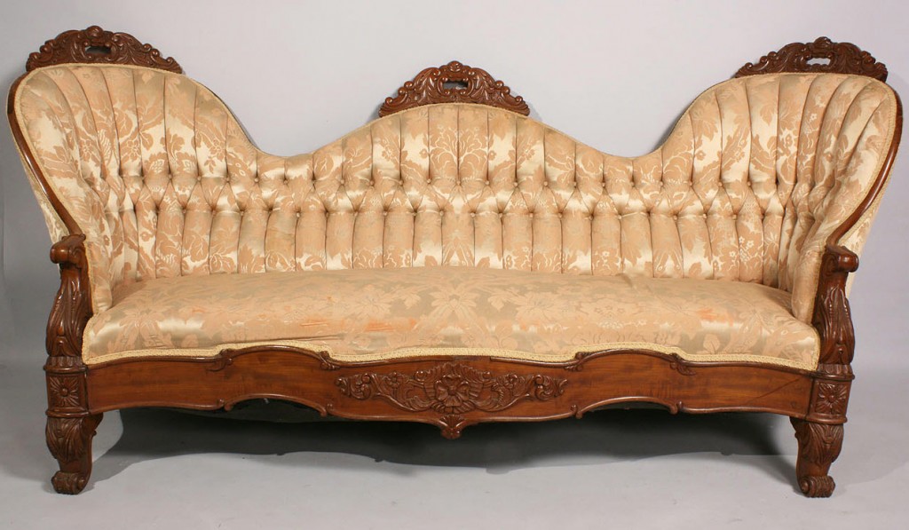 Lot 473: Rococo Revival Victorian sofa