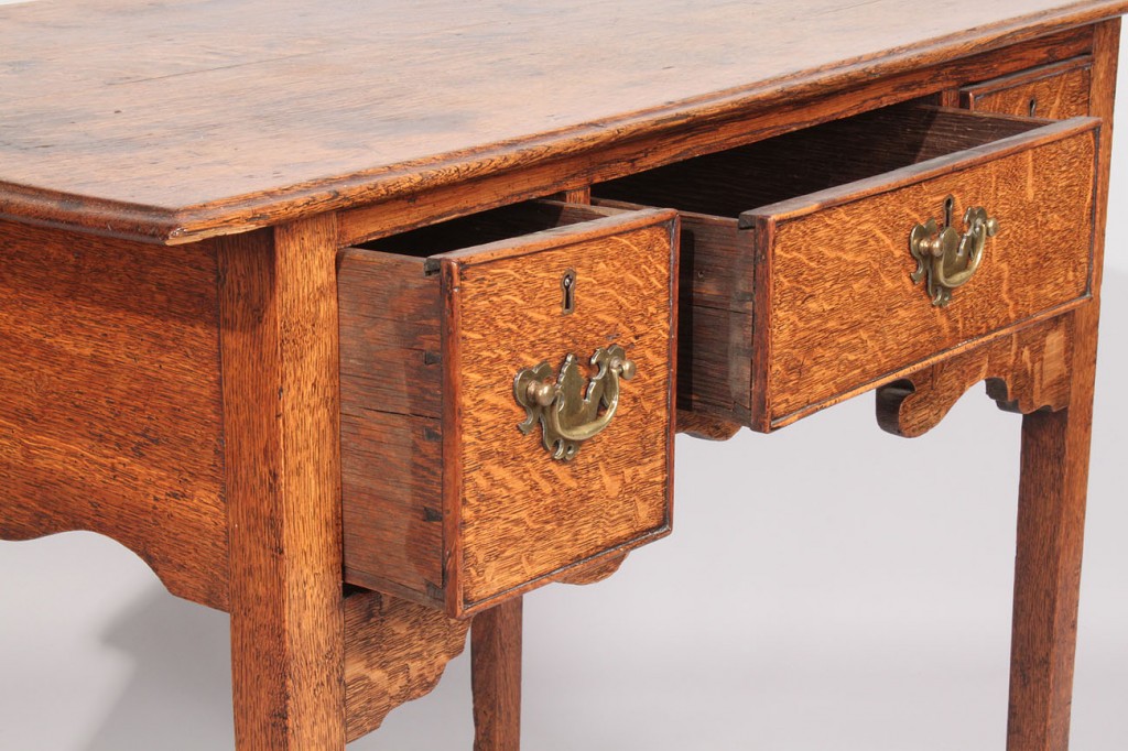 Lot 474: George III oak Dressing Table