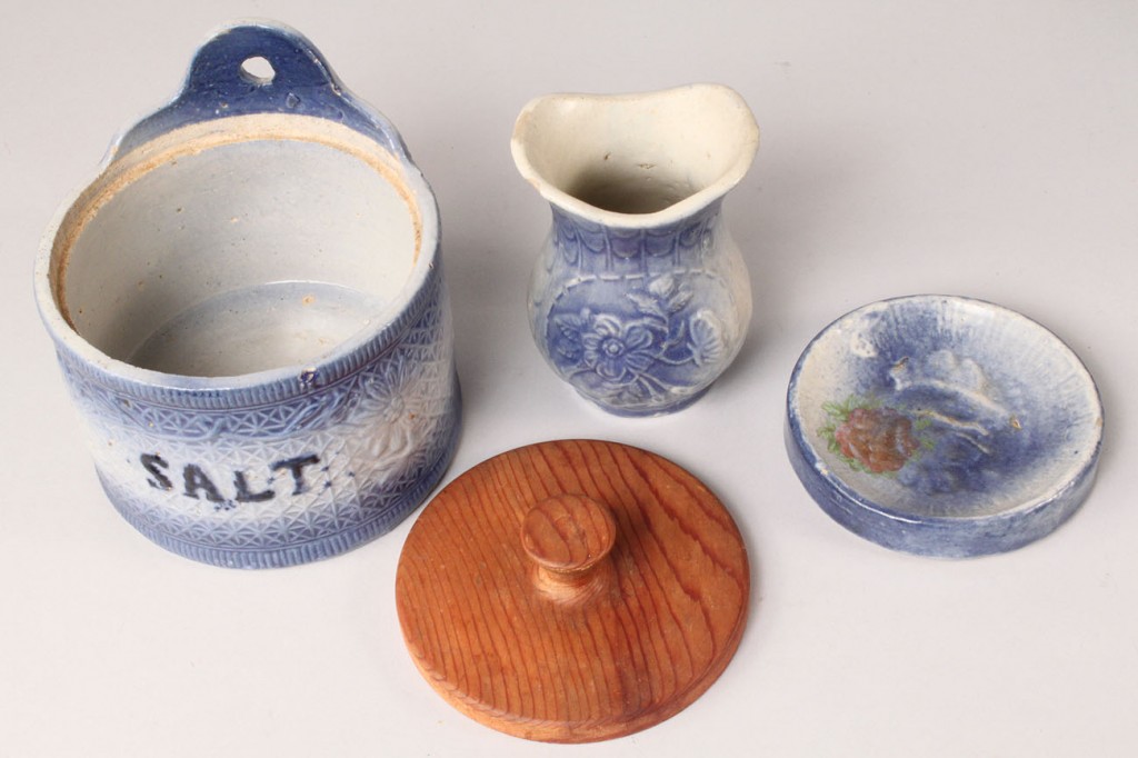 Lot 486: Lot of Blue Salt-Glazed Stoneware, 6 pieces