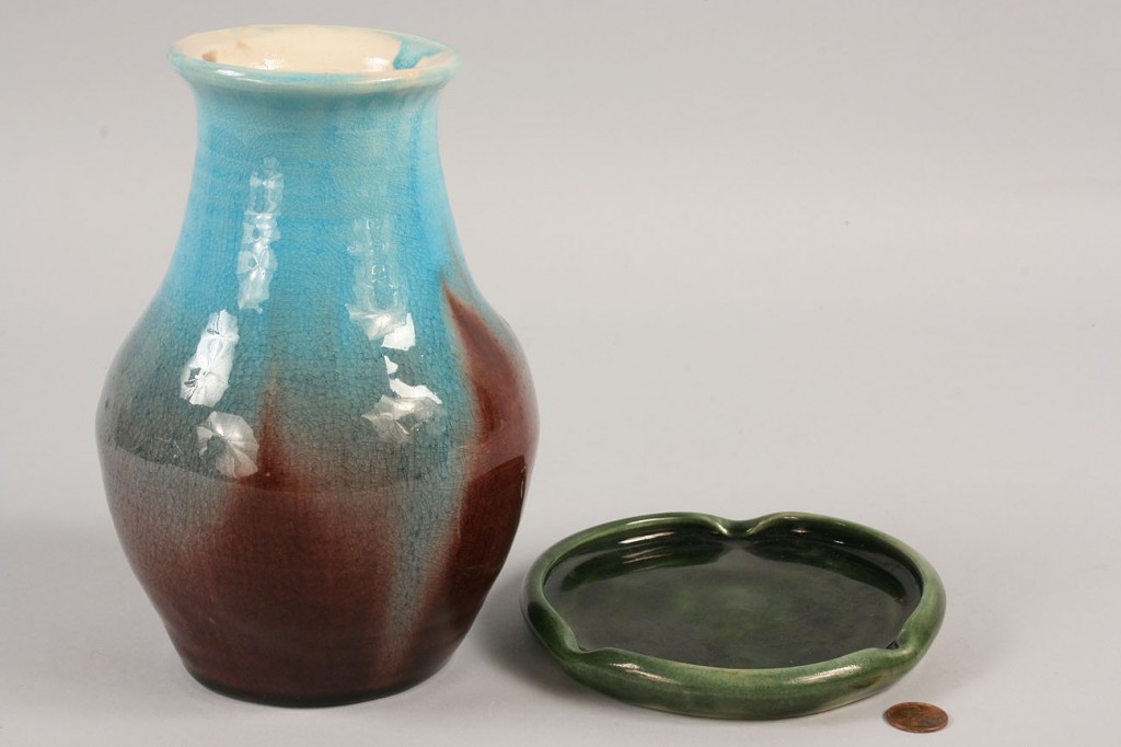 Lot 488: Pisgah Forest Vase and Plate