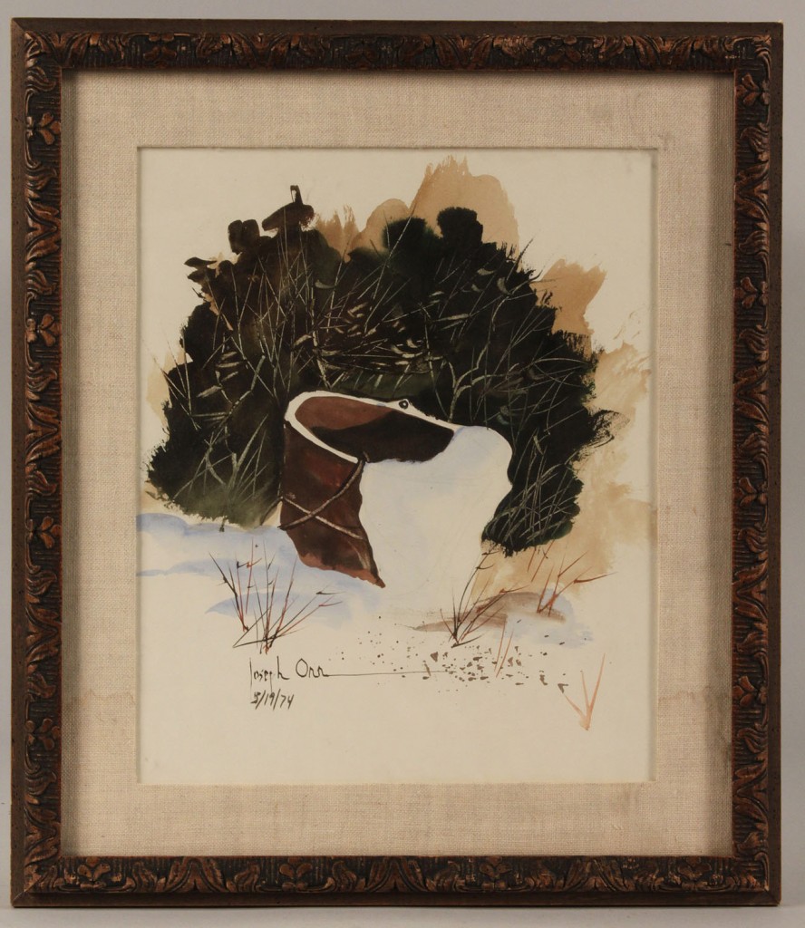 Lot 525: Two Watercolor paintings, one Joseph Orr