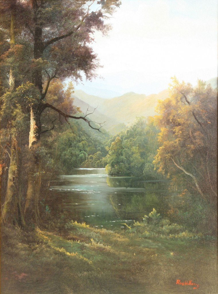 Lot 527: Ron Williams Oil on Canvas Landscape
