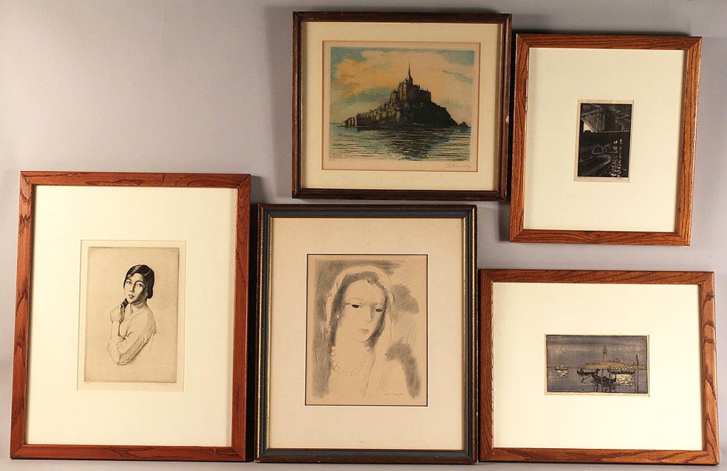 Lot 532: Lot of 5 Framed Etchings