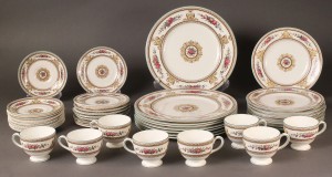Lot 572: Wedgewood China, Columbia Pattern, Service for 8