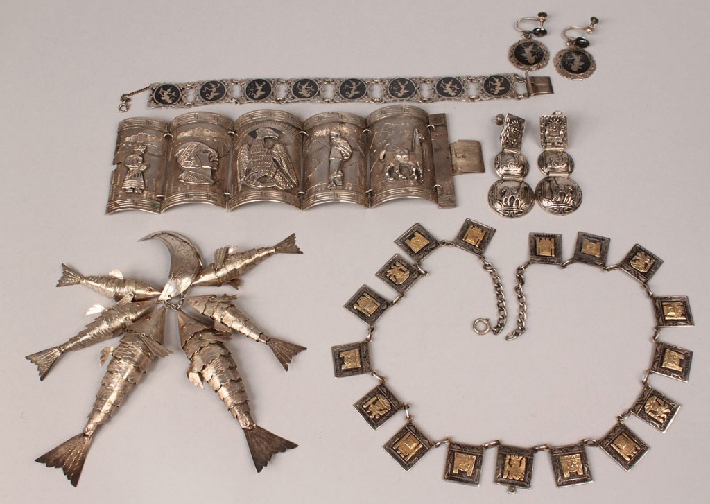 Lot 587: Siam and Incan Sterling Jewelry