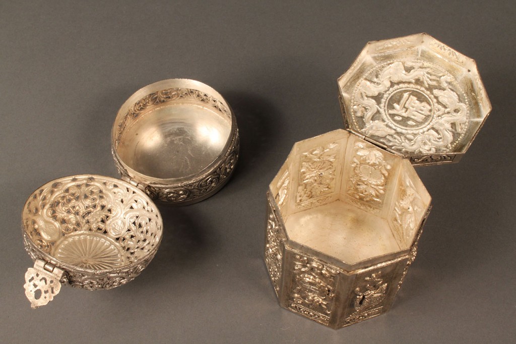 Lot 599: Lot of Three Asian Silver Items