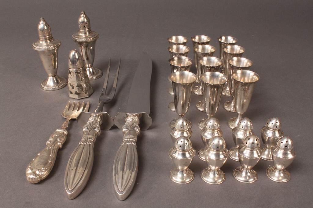 Lot 609: Lot of Sterling Table items inc. cordials