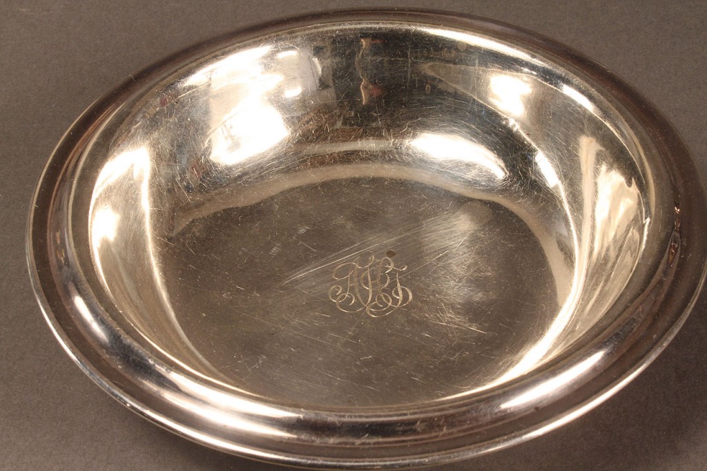 Lot 610: 2 Sterling Candy baskets and small bowl