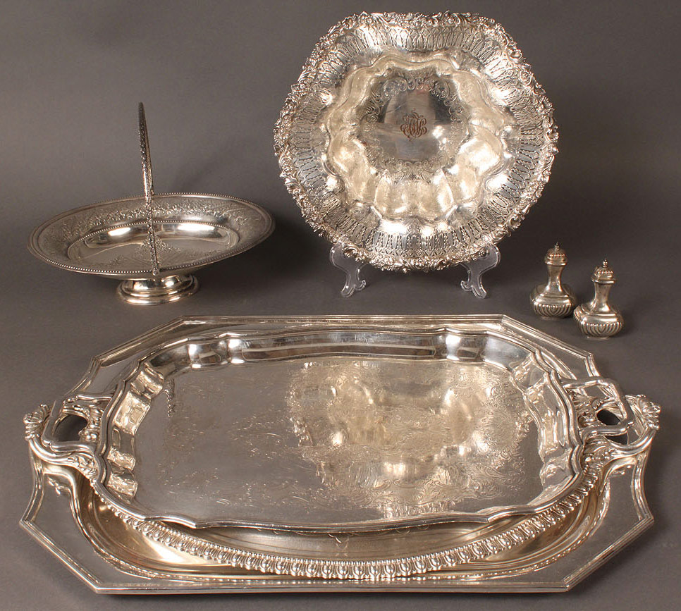 Lot 622: Assd. Silverplated Holloware, 6 pieces