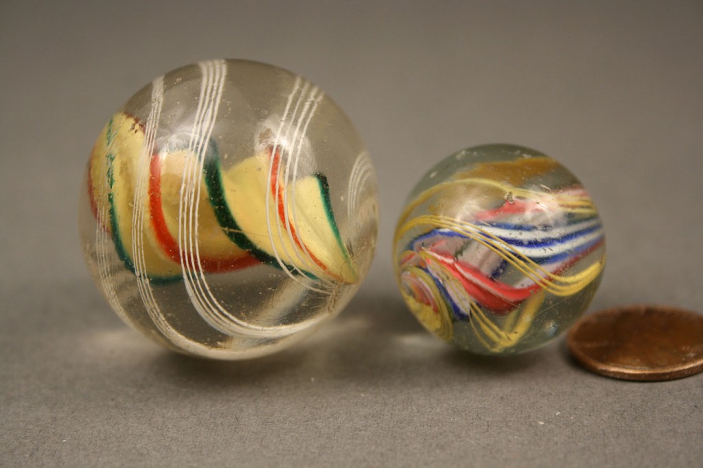 Lot 653: Lot of 4 Early Swirl Marbles