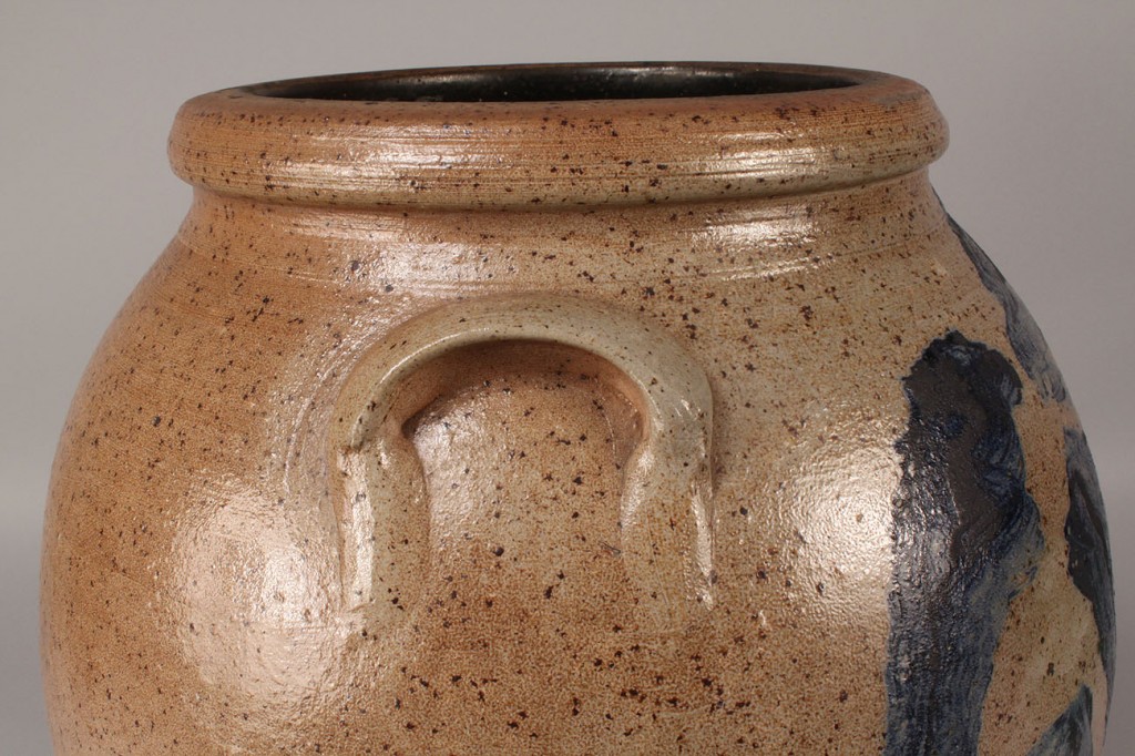 Lot 67: Cobalt Decorated Stoneware Jar
