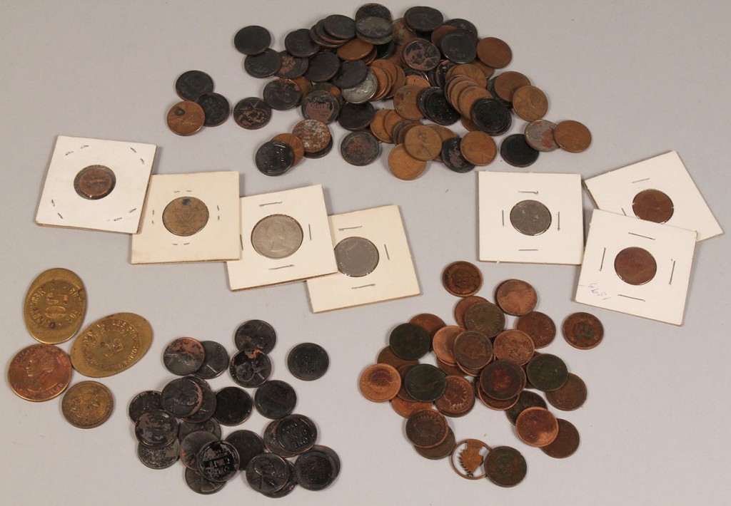 Lot 686: Misc. Coins – U.S. pennies (Indian Head, wheat), G