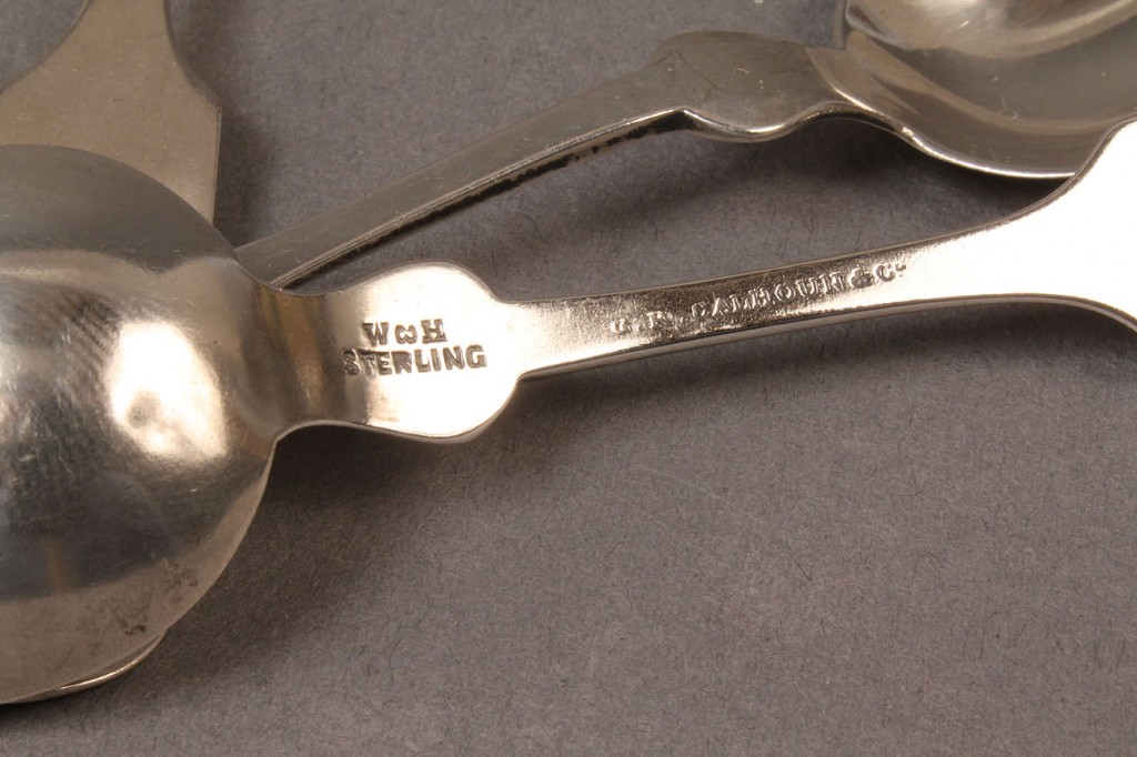 Lot 75: Eight TN Calhoun sterling silver teaspoons