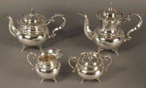 Lot 79: Silver Tea Set, 950 Standard, 4 pcs.