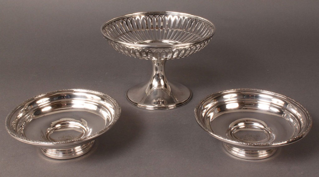 Lot 83: Three Sterling Silver Compotes