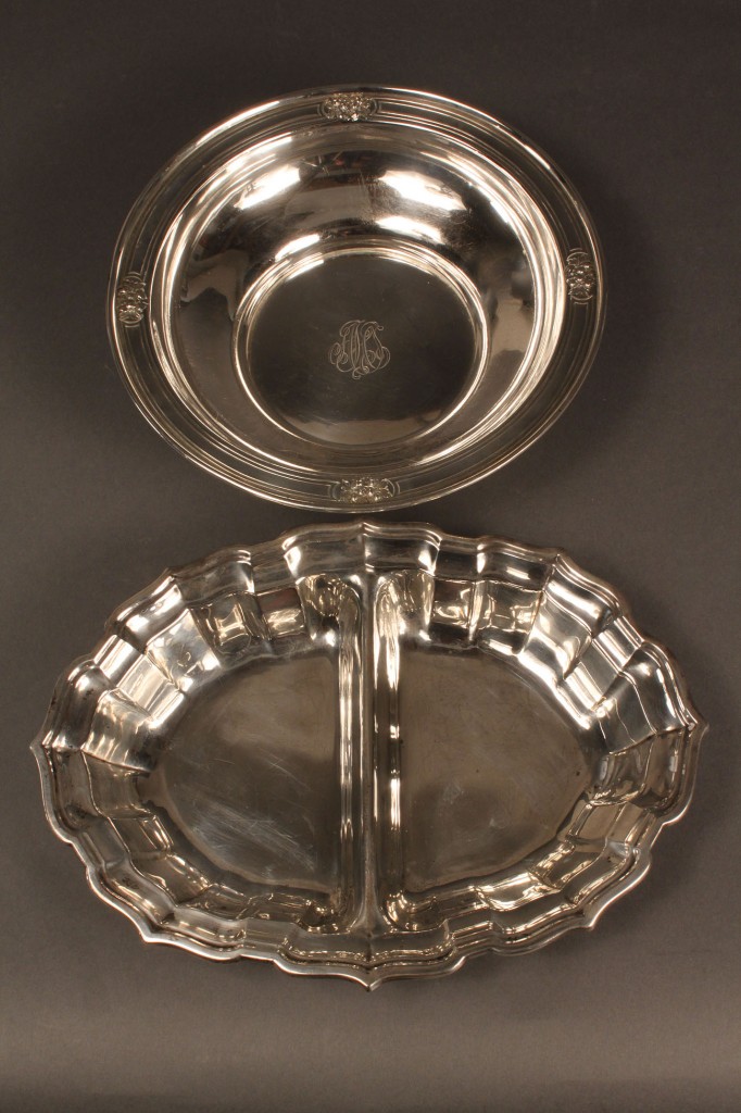 Lot 87: Two sterling silver serving bowls