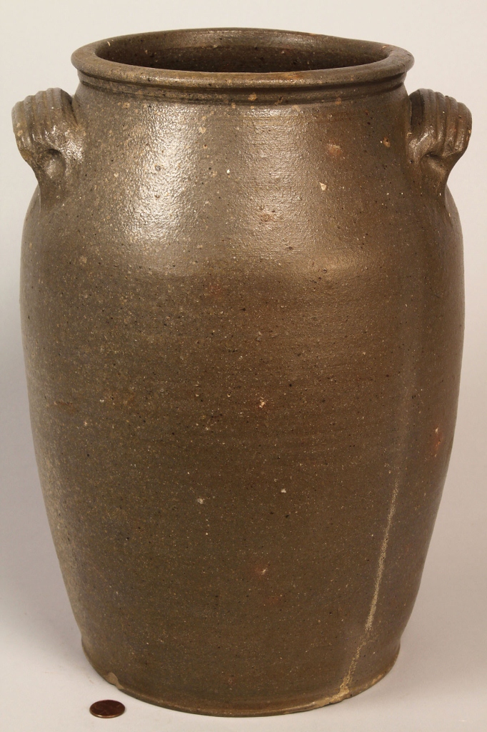 Lot 110: East TN Stoneware Pottery Jar, attrib. Mort