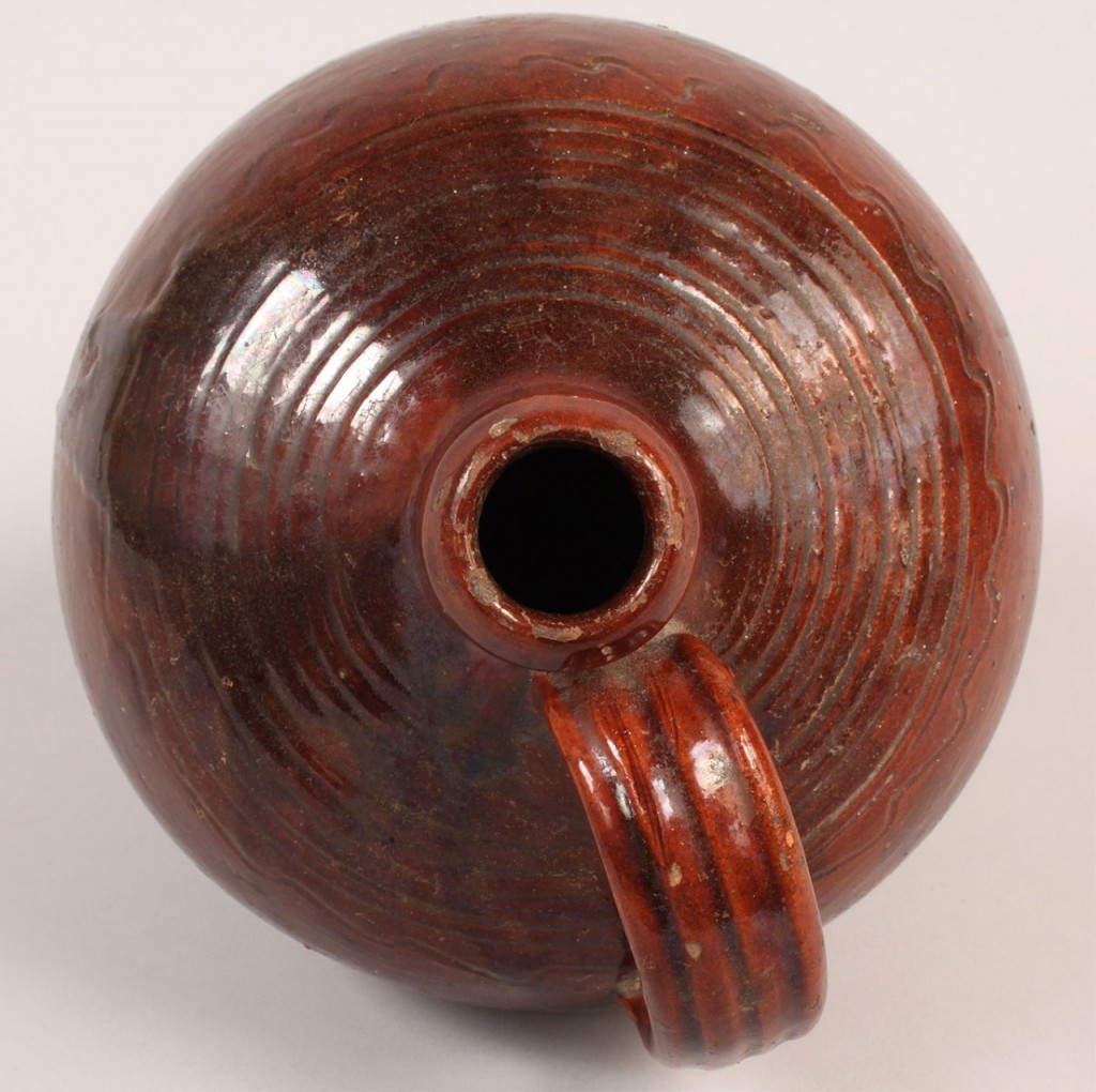 Lot 115: Redware Pottery Jug, Piedmont NC