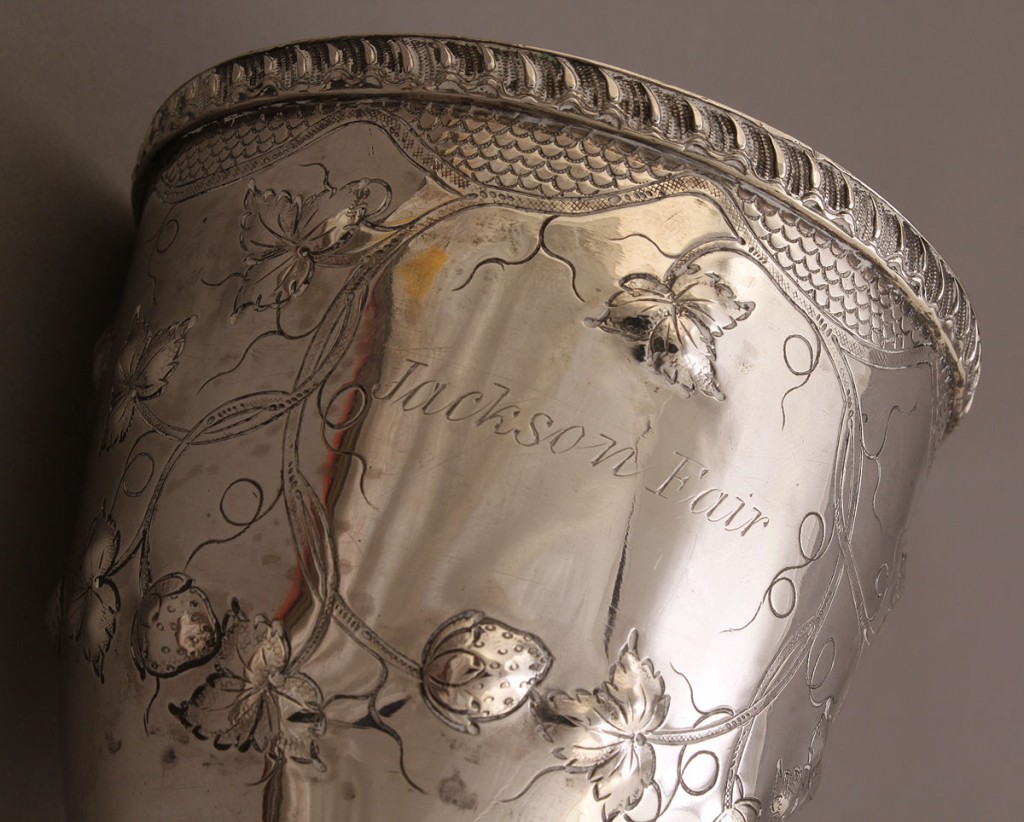 Lot 121: Tennessee Coin Silver Agricultural Goblet