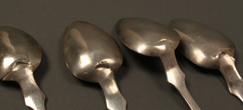Lot 122: 6 Nashville Coin Silver Spoons, D. W. Hughes