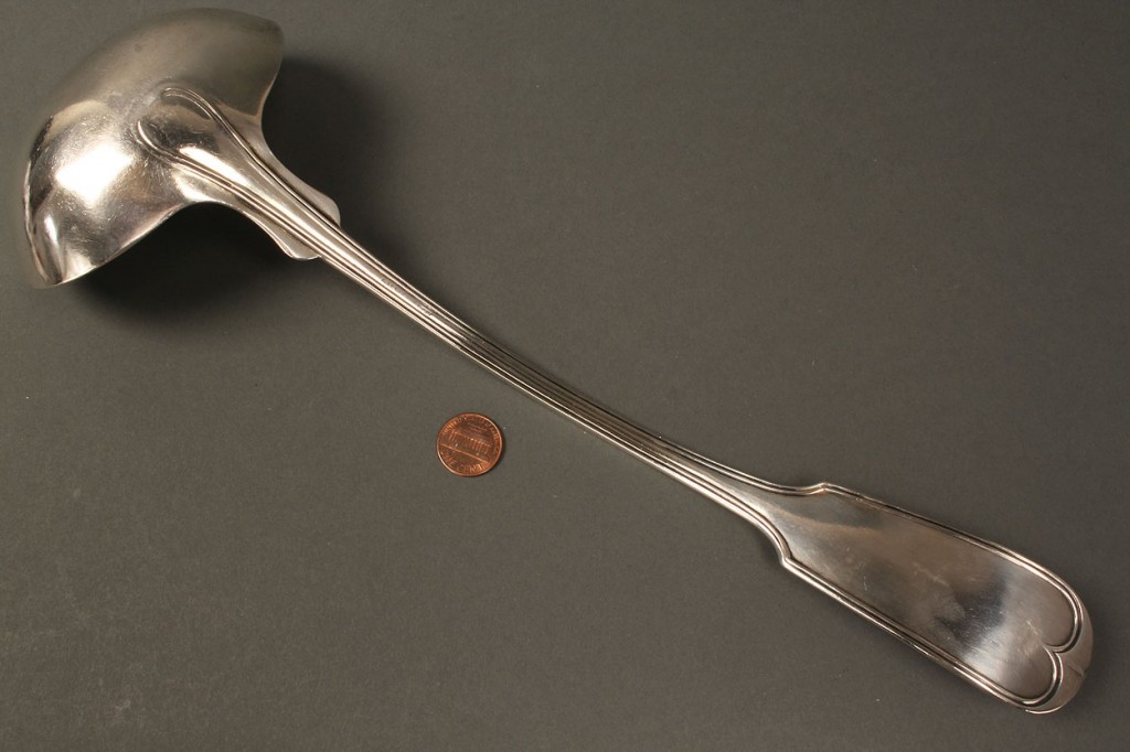 Lot 132: American Coin Silver Punch or Soup Ladle