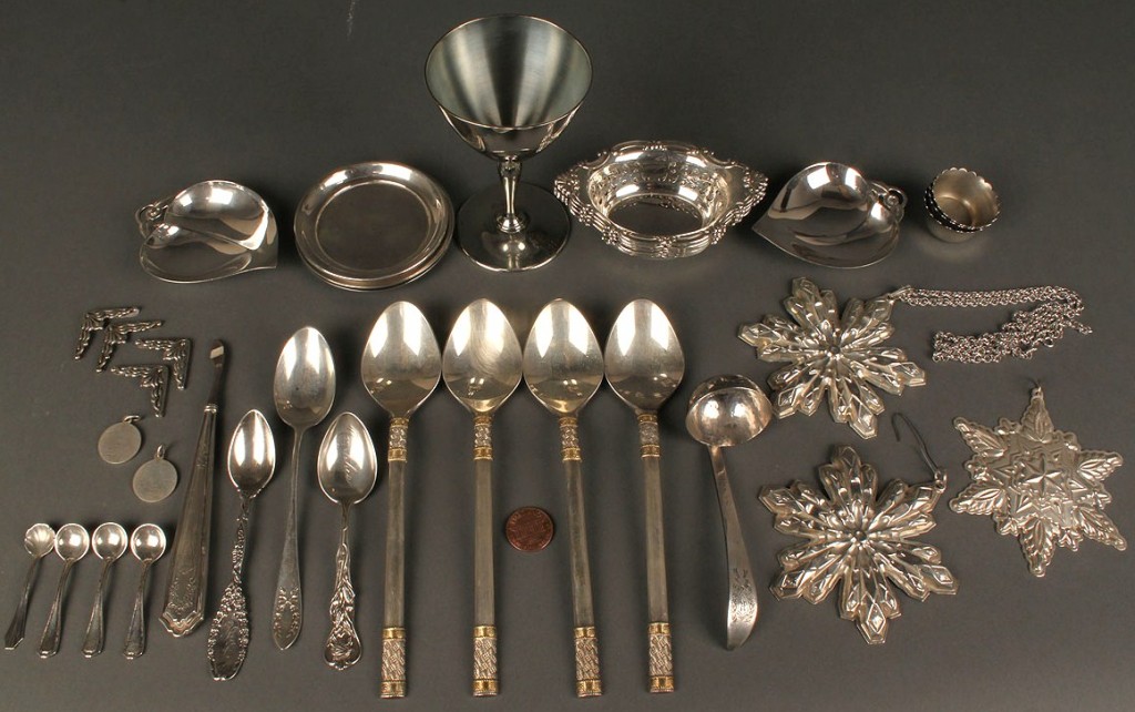 Lot 146: Grouping of Sterling including Tiffany, 37 pieces