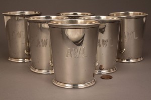 Lot 149: Six sterling silver julep cups