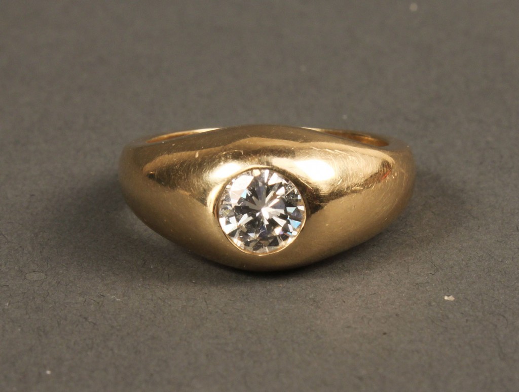 Lot 168: 2 14K Diamond Rings, 1 with .75 ct diamond