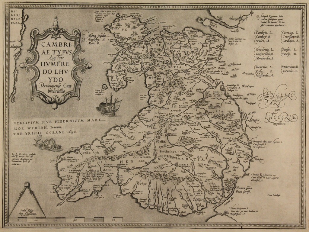 Lot 187: 1578 H. Lhuyd Map of Wales