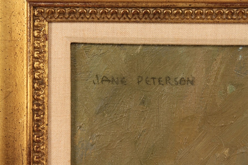 Lot 192: Jane Peterson oil on canvas, Gladiolus