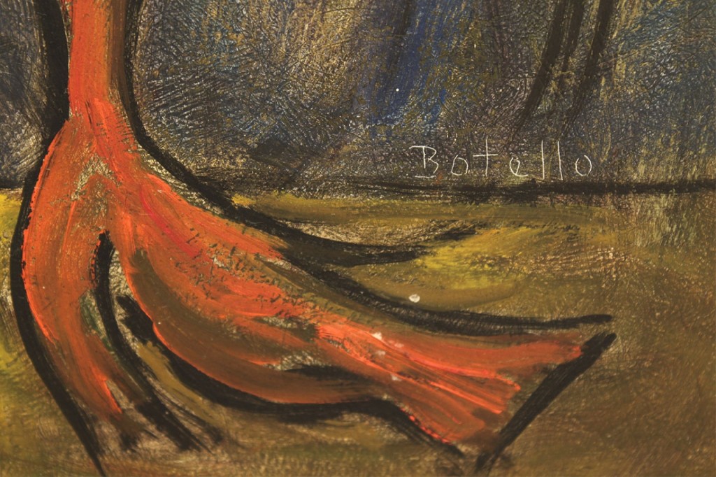 Lot 193: Angel Botello oil on board portrait of a woman