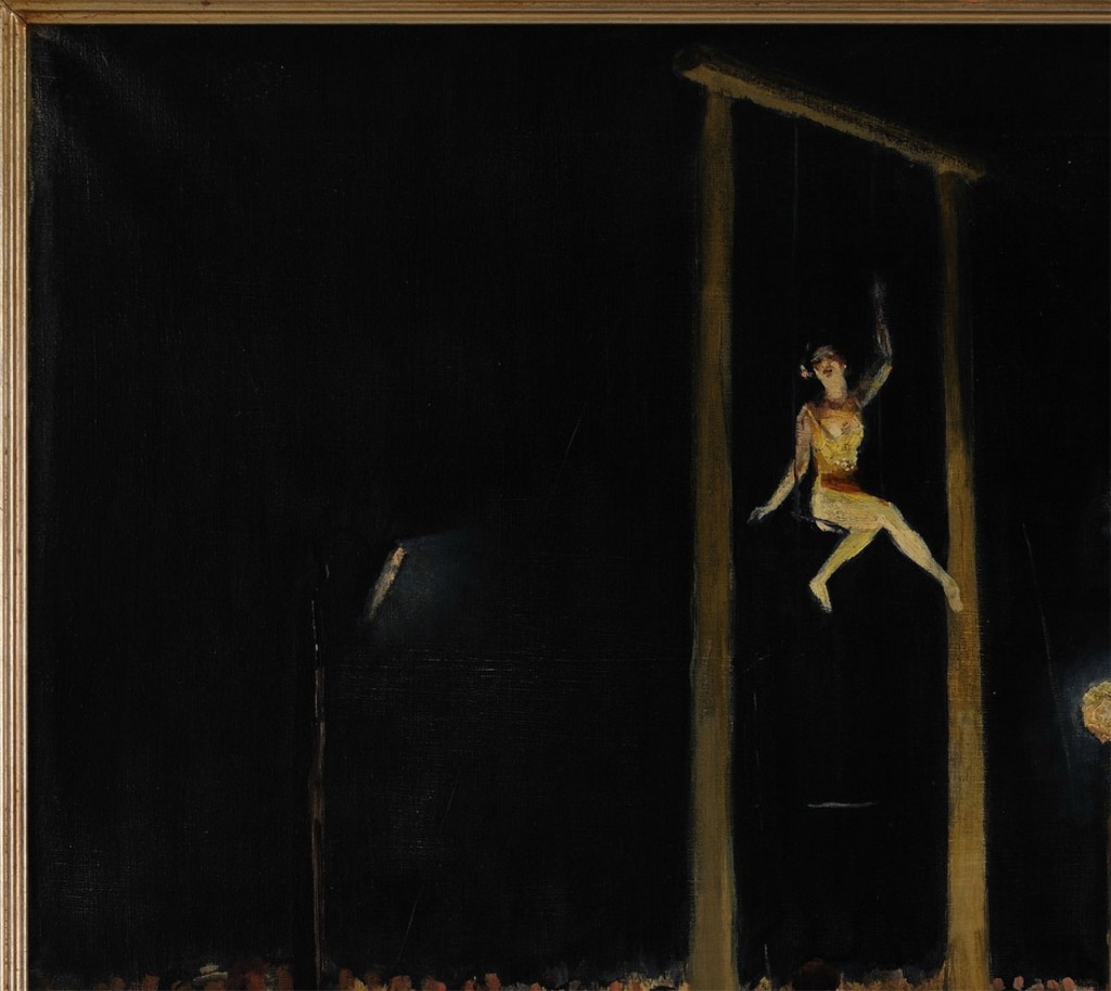 Lot 196: Ruth Harris Bohan oil on canvas, circus painting