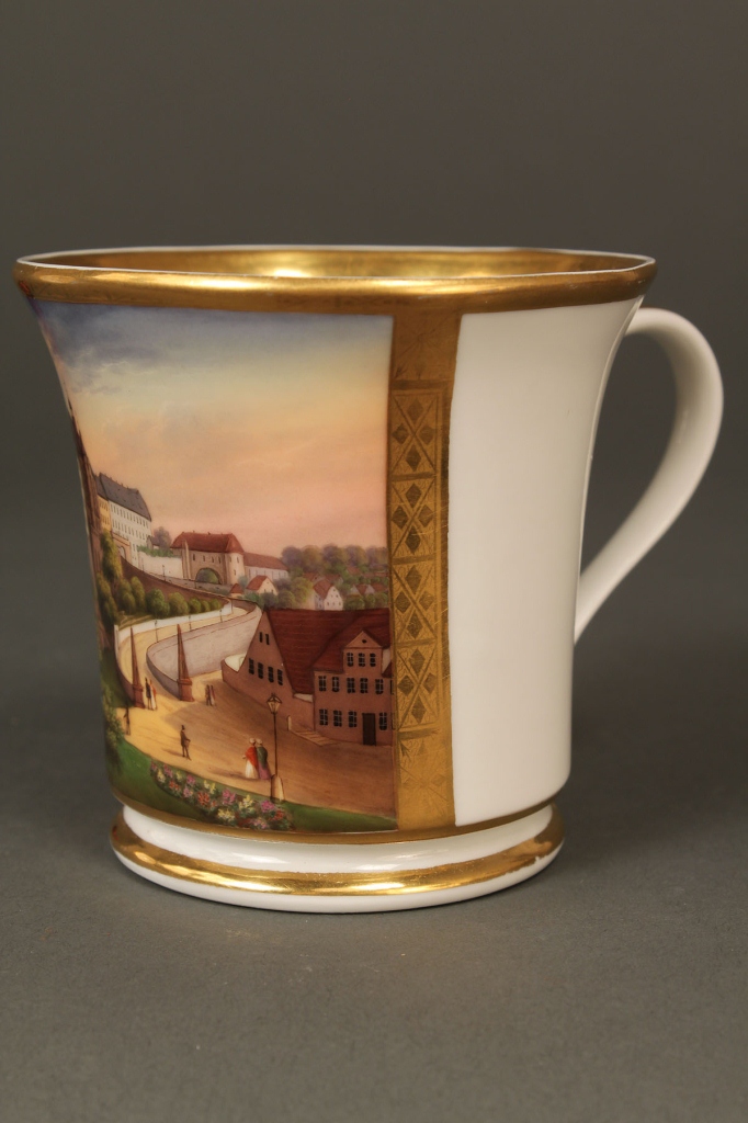 Lot 211: KPM Porcelain scenic Cup and Saucer