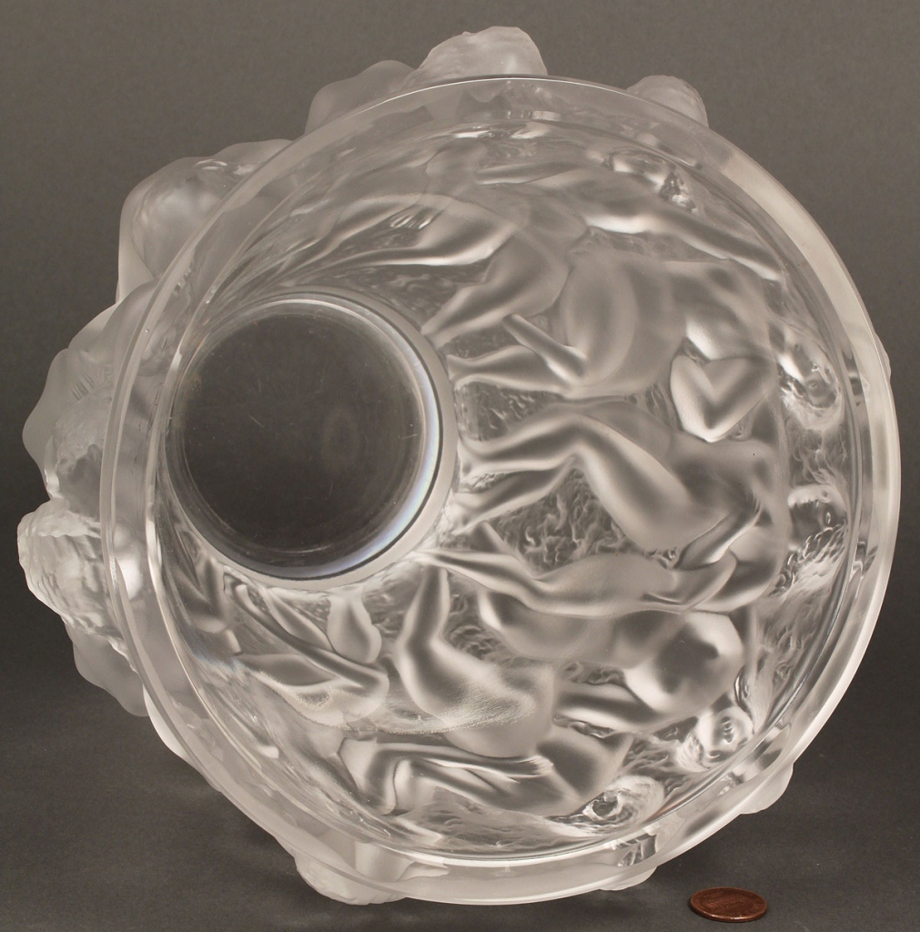 Lot 215: Lalique Bacchantes Art Glass Vase