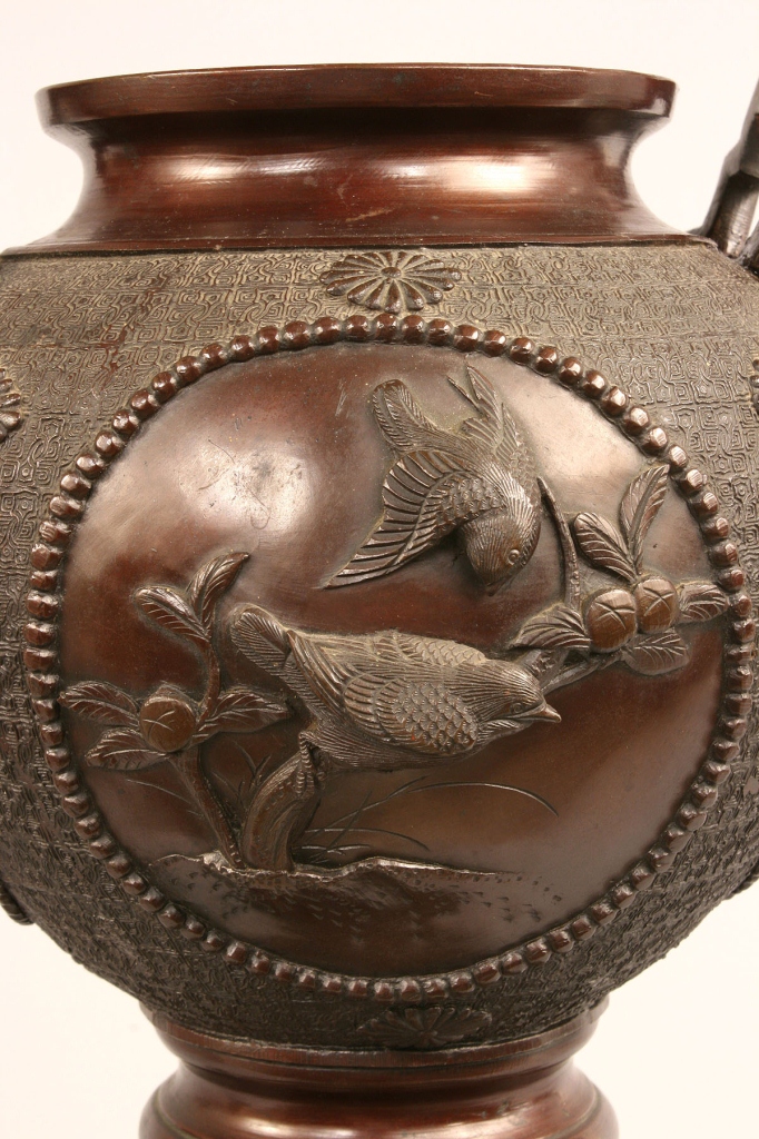 Lot 235: Asian Bronze Covered Urn