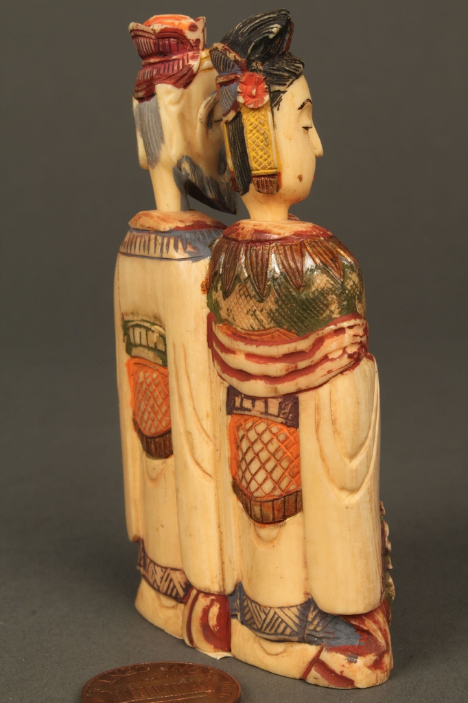 Lot 241: Two figural snuff bottles