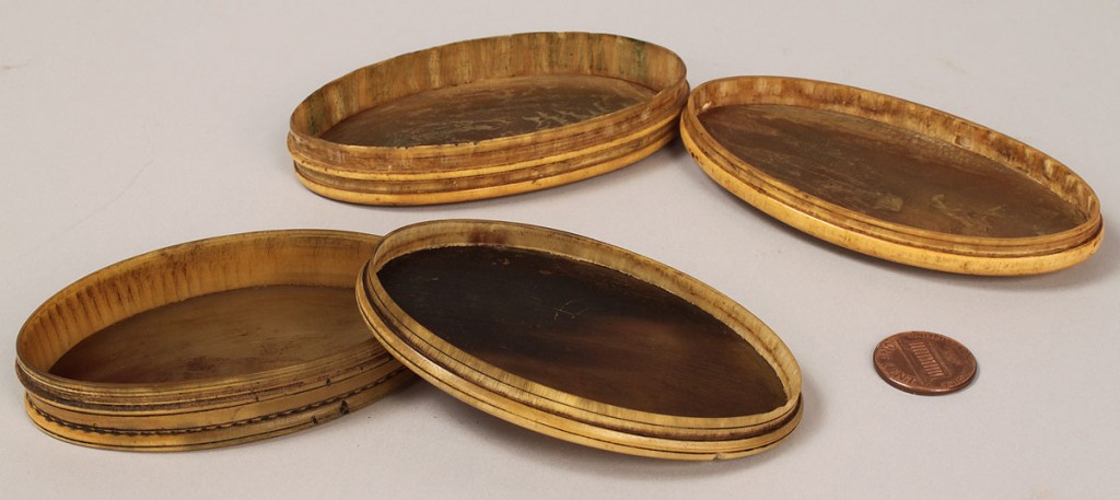 Lot 265: Tortoise Shell Page Turner & 4 Snuff Boxes