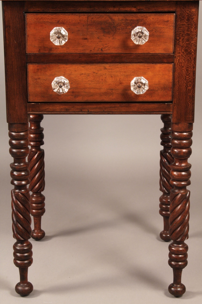 Lot 290: Marion, Ohio Two-Drawer Stand, Signed