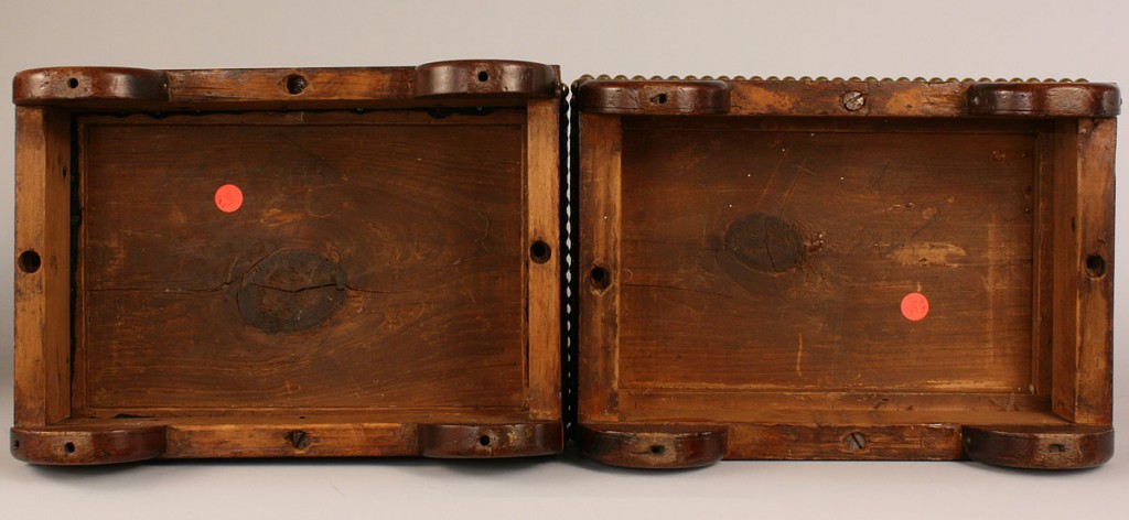 Lot 291: Pair of Classical period footstools, signed