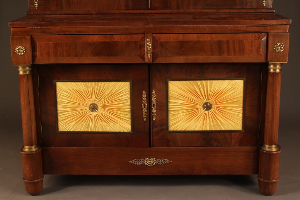 Lot 295: American Classical Secretary-Bookcase